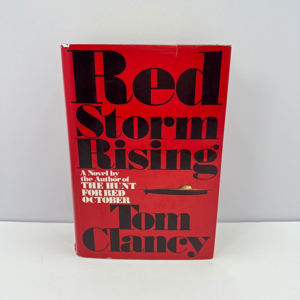 Red Storm Rising Tom Clancy Hardcover 1st Edition‎ Techno Thriller w/ DJ FAIR